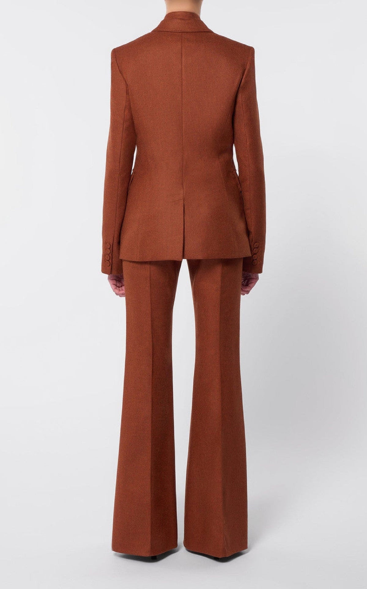 Rhein Pant en rouille chiné laine cachemire flanelle