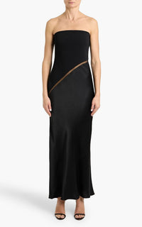 Black / Robe Chiki en soie - Black