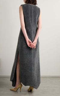 Orstone Dress en camel laine cachemire fur