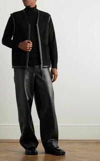 Black / Veston réversible Snowdon en cuir - Black