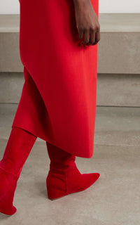 Remedios Boot en rouge écarlate velours