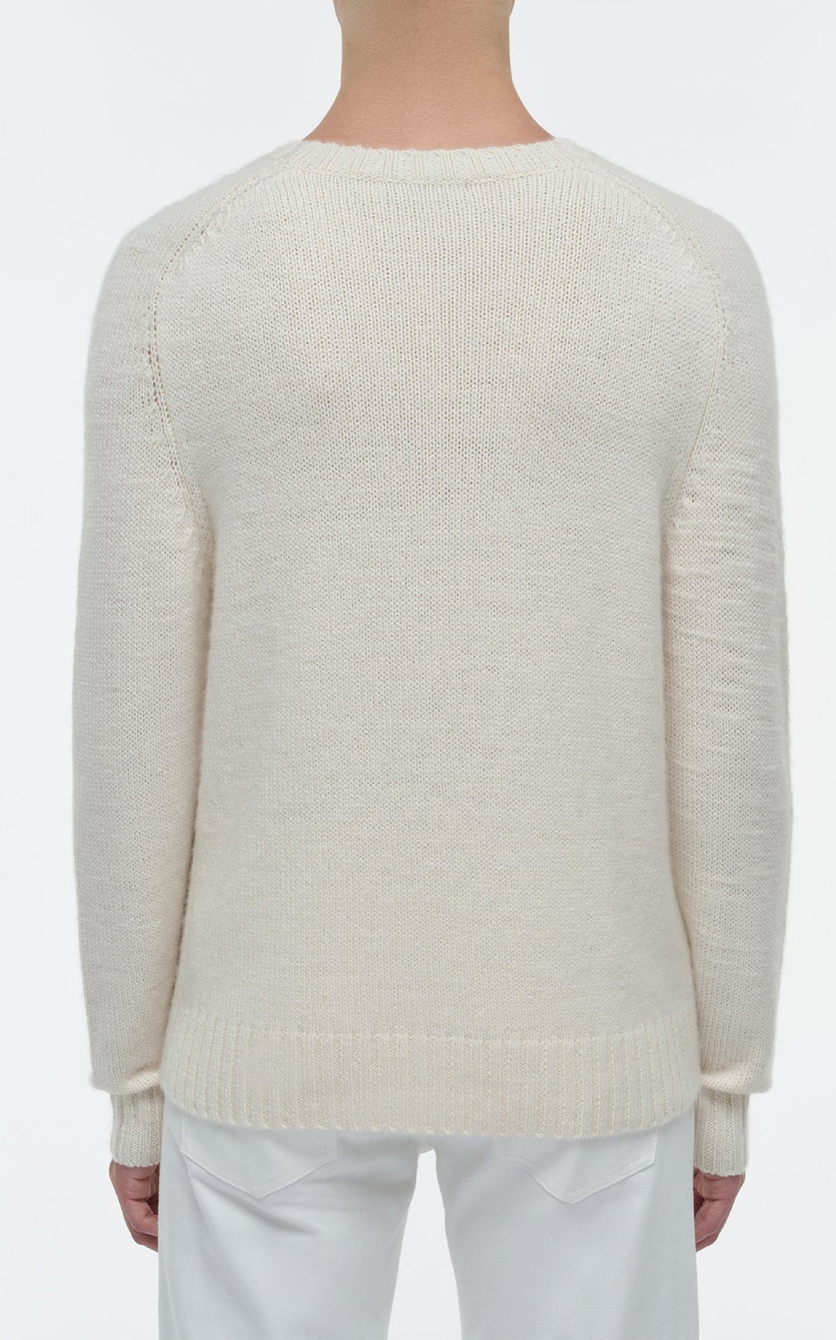 Ivory / Pull col rond Shorehan en soie et cachemire - Ivory