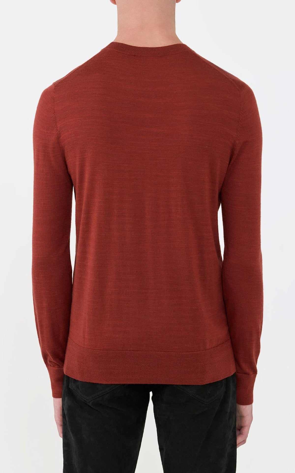 Palco Crewneck en copper antilope mérinos fil