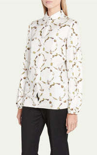 Selene Shirt en ivoire saphos flowers