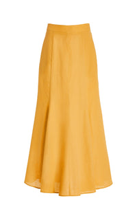 Fluorescent Orange / Jupe Tate en lin - Fluorescent Orange