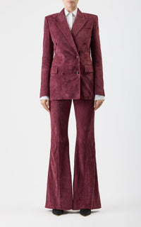Rhein Pant en bordeaux profond goat daim