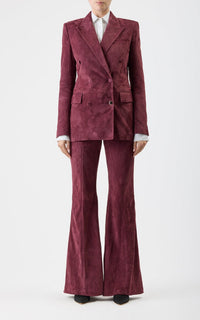 Deep Bordeaux / Pantalon Rhein en daim - Deep Bordeaux