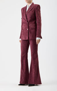 Deep Bordeaux / Pantalon Rhein en daim - Deep Bordeaux
