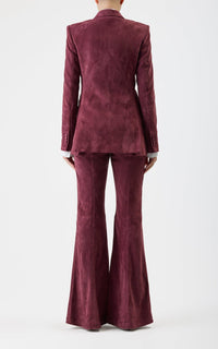 Rhein Pant en bordeaux profond goat daim