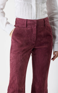 Deep Bordeaux / Pantalon Rhein en daim - Deep Bordeaux