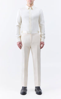 Ivory / Pantalon Simons en laine - Ivory