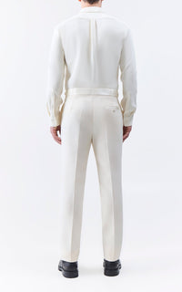 Ivory / Pantalon Simons en laine - Ivory