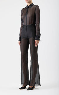 Black / Pantalon Rhein en soie - Black