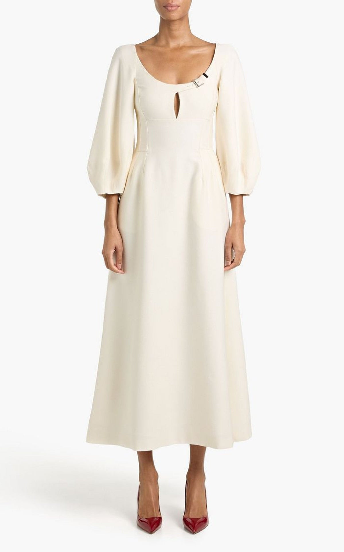 Ivory / Robe Madyn en laine - Ivory