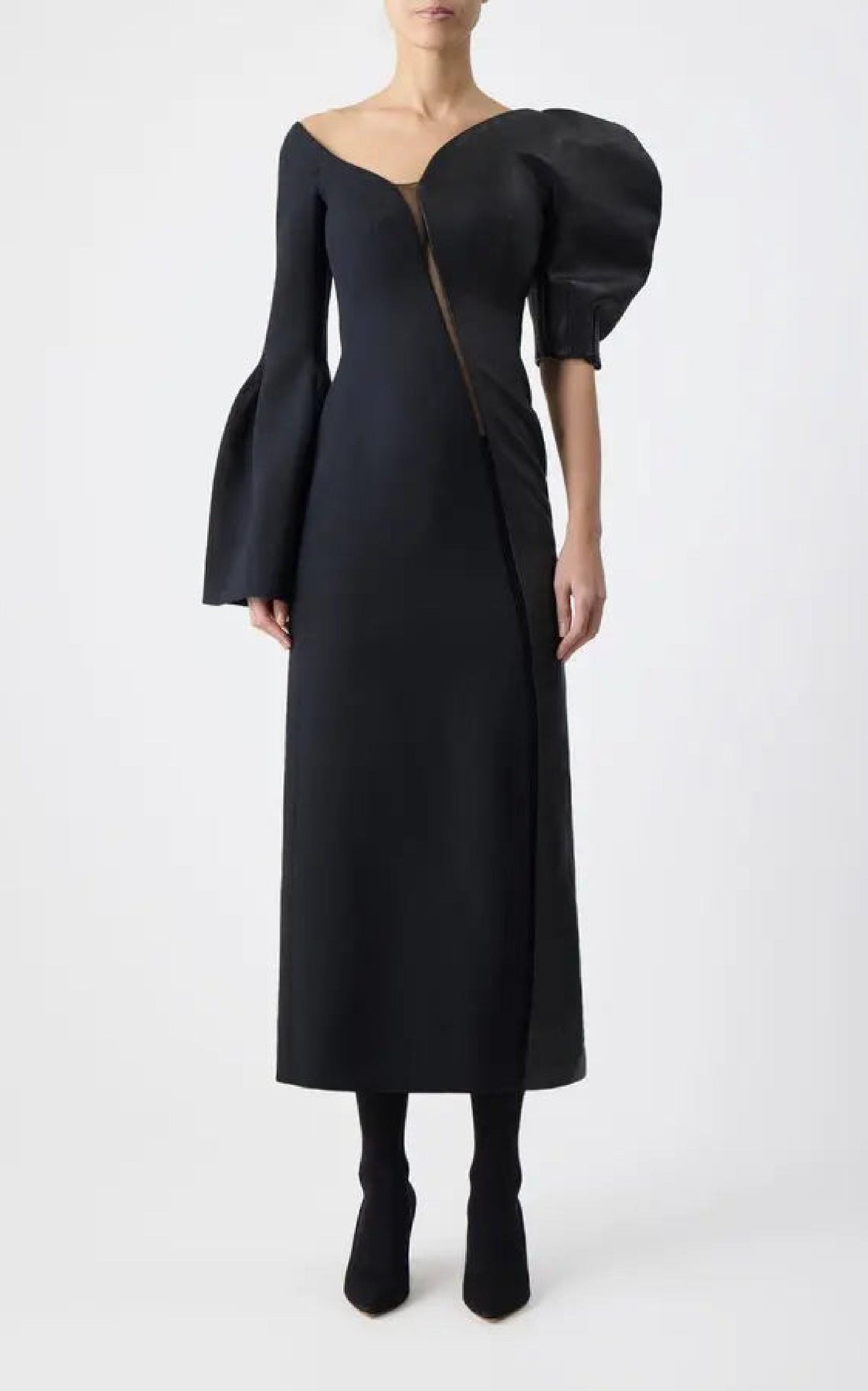 Black & Black / Robe Merlin en laine - Black & Black