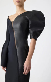 Black & Black / Robe Merlin en laine - Black & Black