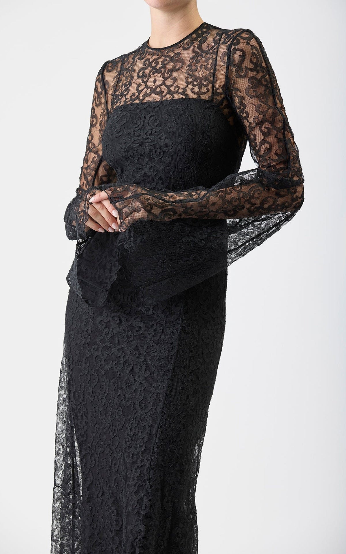 Black / Robe Zimmer en soie - Black