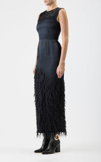 Black / Robe Maslow en soie - Black