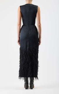 Black / Robe Maslow en soie - Black