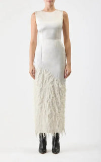 Maslow Dress en ivoire double organza
