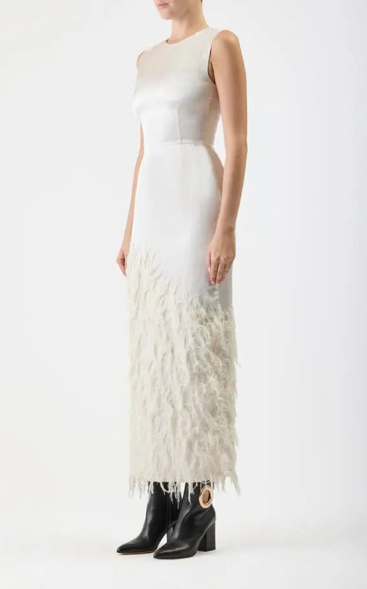 Maslow Dress en ivoire double organza