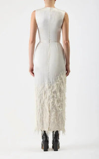 Maslow Dress en ivoire double organza