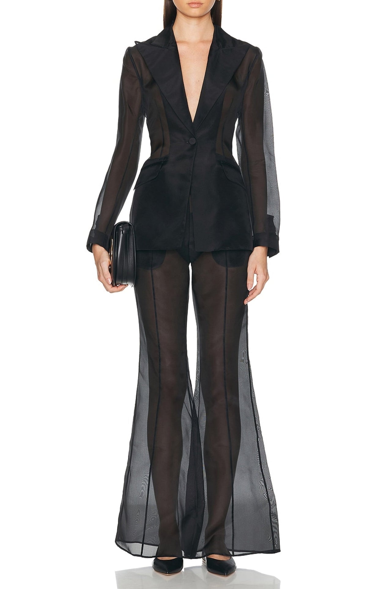 Black / Veste blazer Leiva en soie - Black