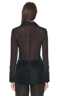Black / Veste blazer Leiva en soie - Black