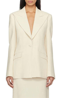Ivory / Veste blazer Leiva en laine - Ivory
