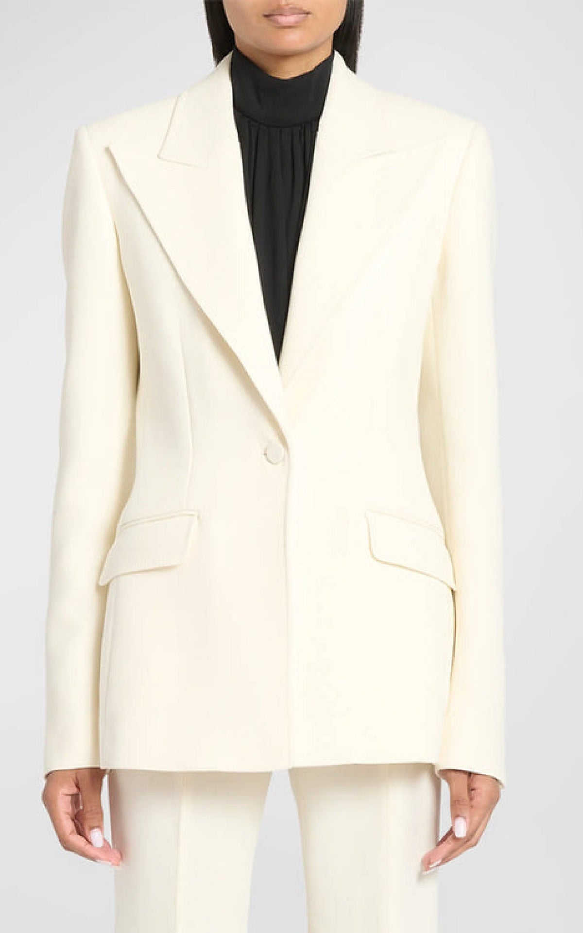 Ivory / Veste blazer Leiva en laine - Ivory