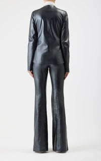 Thales Jacket en noir pearlized nappa cuir