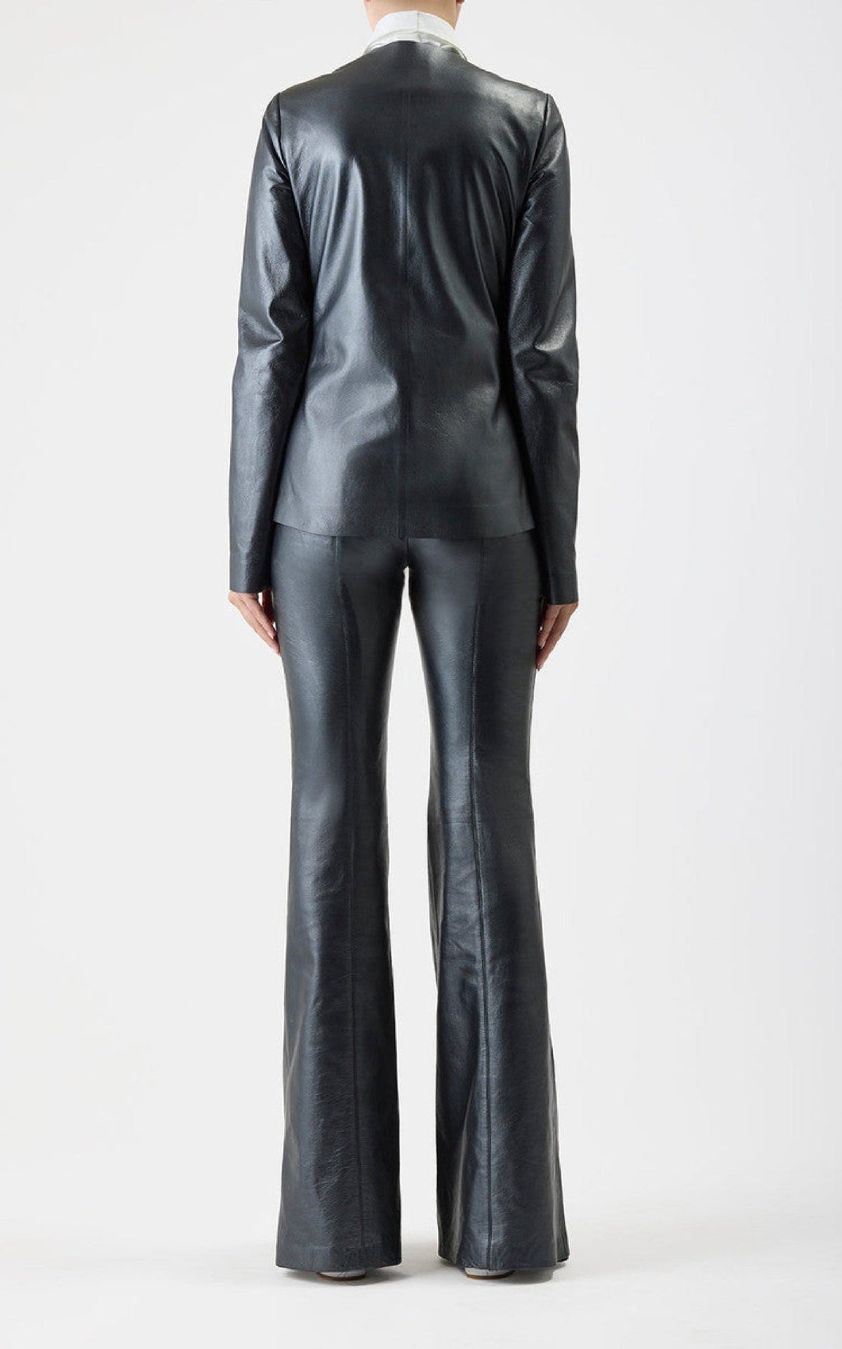 Thales Jacket en noir pearlized nappa cuir
