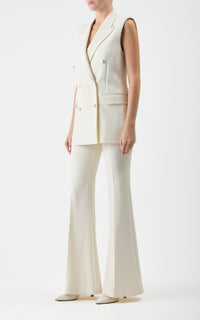 Ivory / Veste blazer Mayte en laine - Ivory