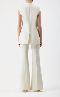 Ivory / Veste blazer Mayte en laine - Ivory