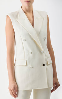 Ivory / Veste blazer Mayte en laine - Ivory