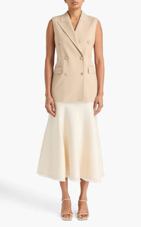 Khaki / Veste blazer Mayte en laine - Khaki