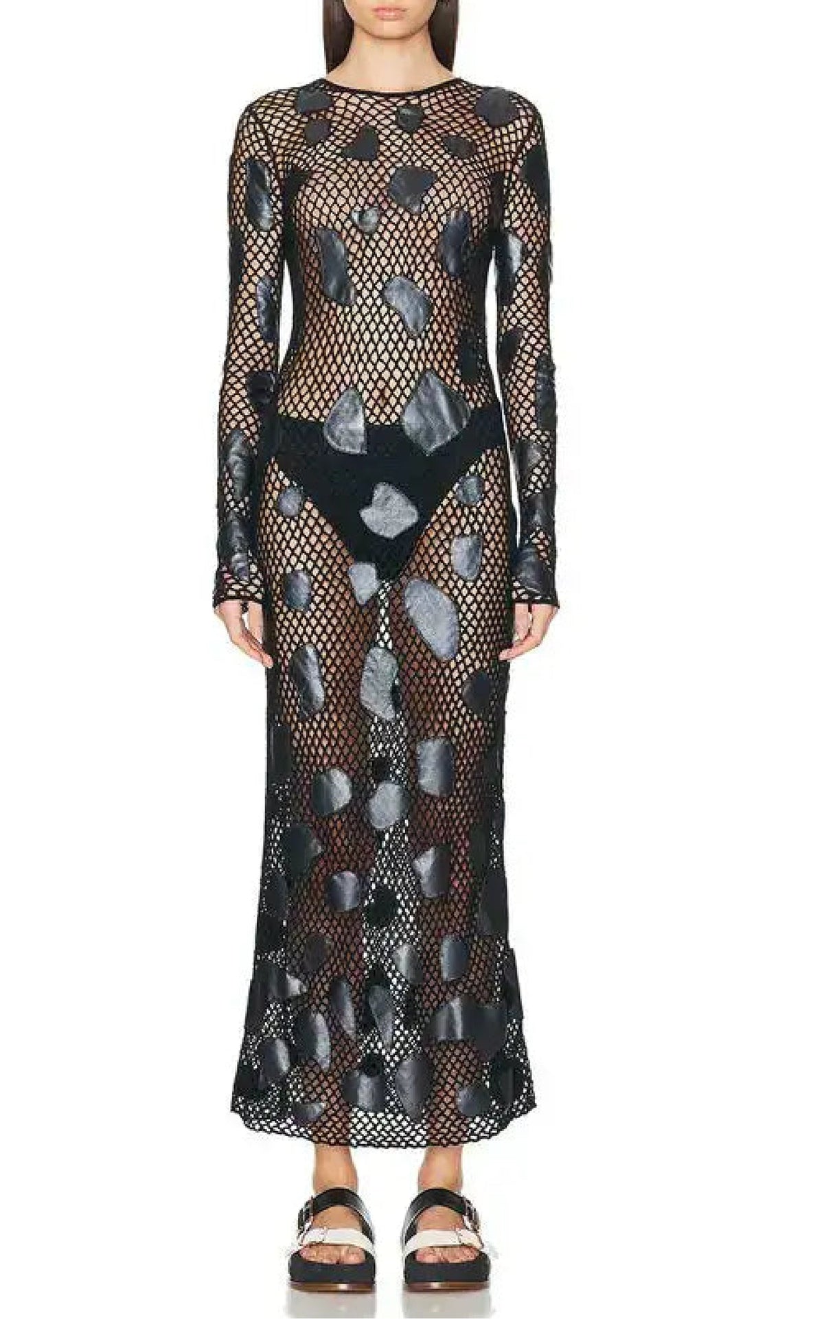 Romeo Dress en noir antilope mérinos fil