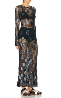 Romeo Dress en noir antilope mérinos fil