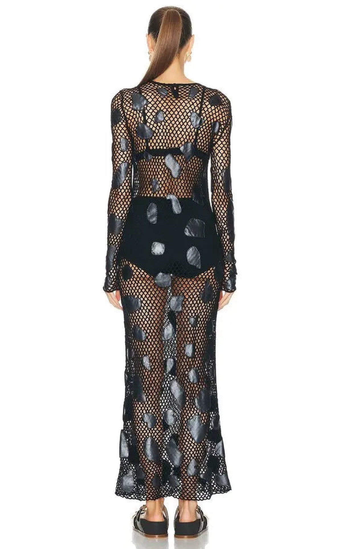 Romeo Dress en noir antilope mérinos fil