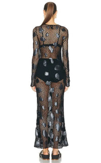 Black / Robe Romeo en laine - Black