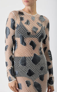 White & Black / Robe Romeo en laine - White & Black