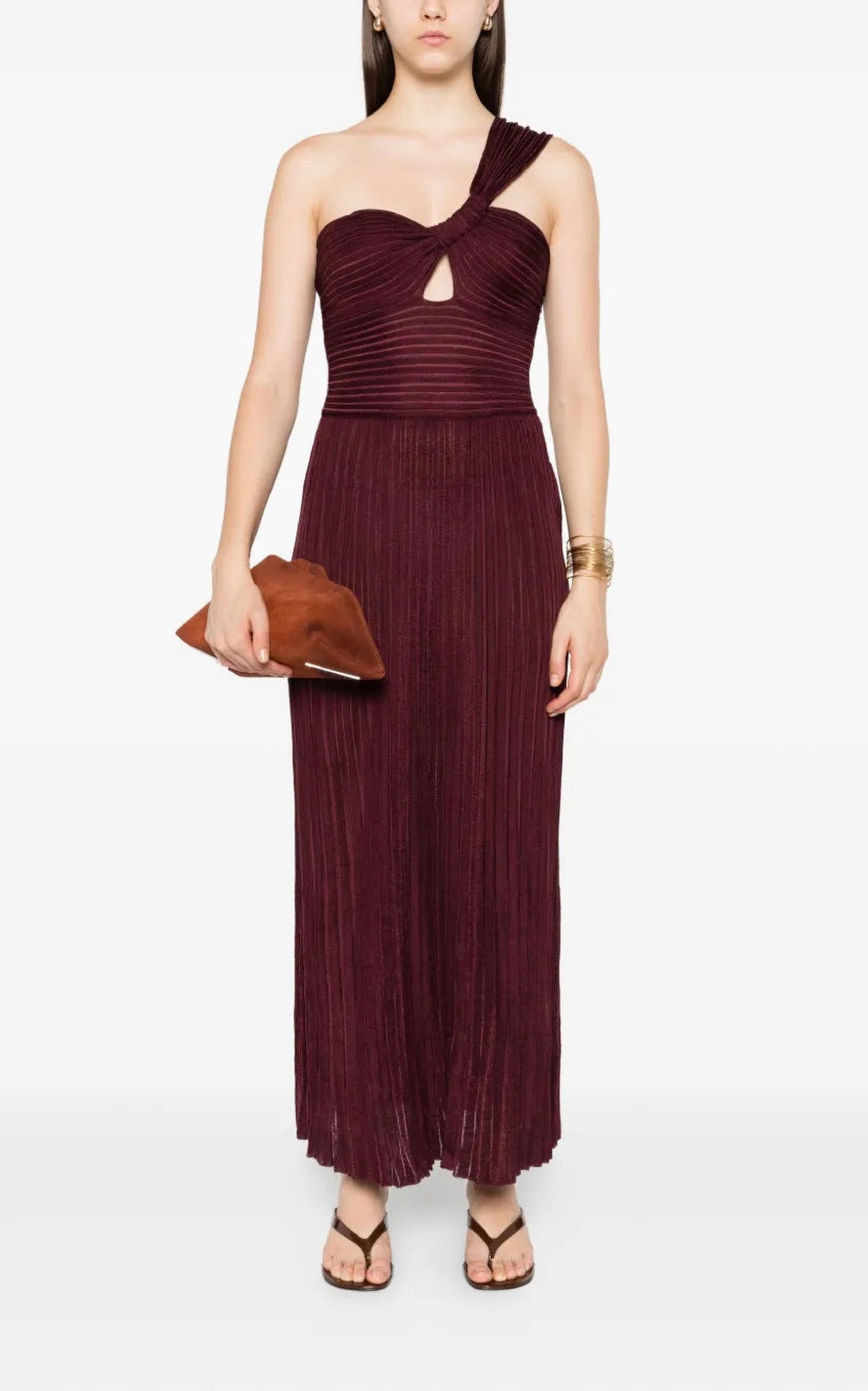 Altura Dress en bordeaux profond trama
