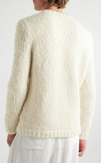 Durand Sweater en ivoire welfat cachemire fil