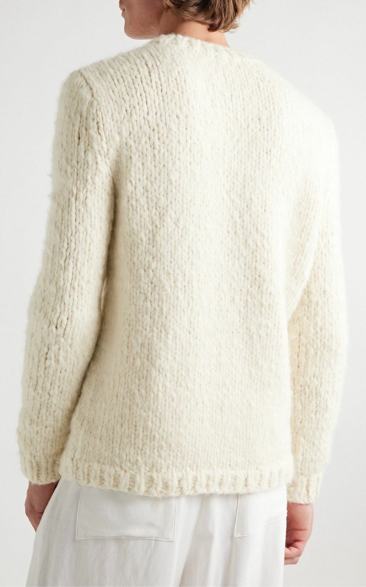 Durand Sweater en ivoire welfat cachemire fil