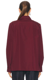 Nicolas Shirt en bordeaux coton Sea Island popeline