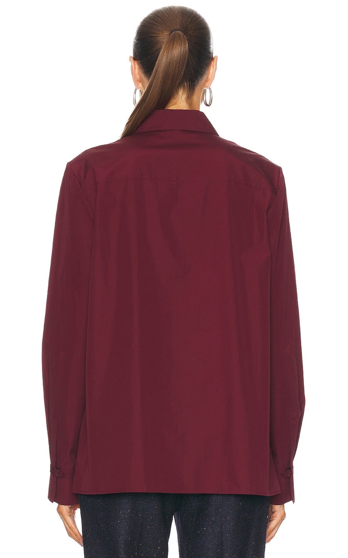 Nicolas Shirt en bordeaux coton Sea Island popeline