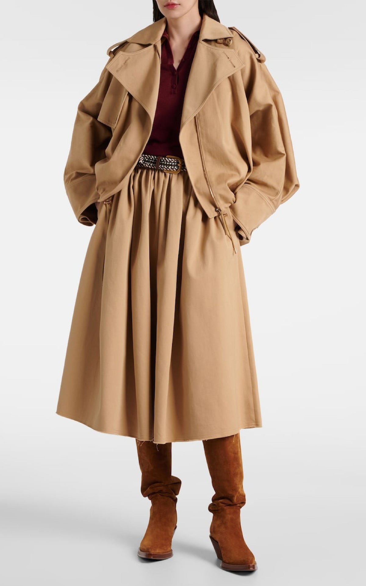 Hunt Jacket en camel coton Sea Island sergé