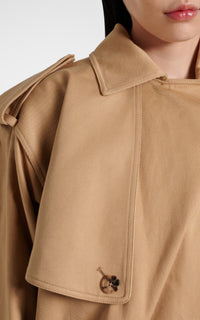 Hunt Jacket en camel coton Sea Island sergé