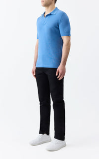 Stendhal Short Sleeve Pol en ciel soffio cachemire fil