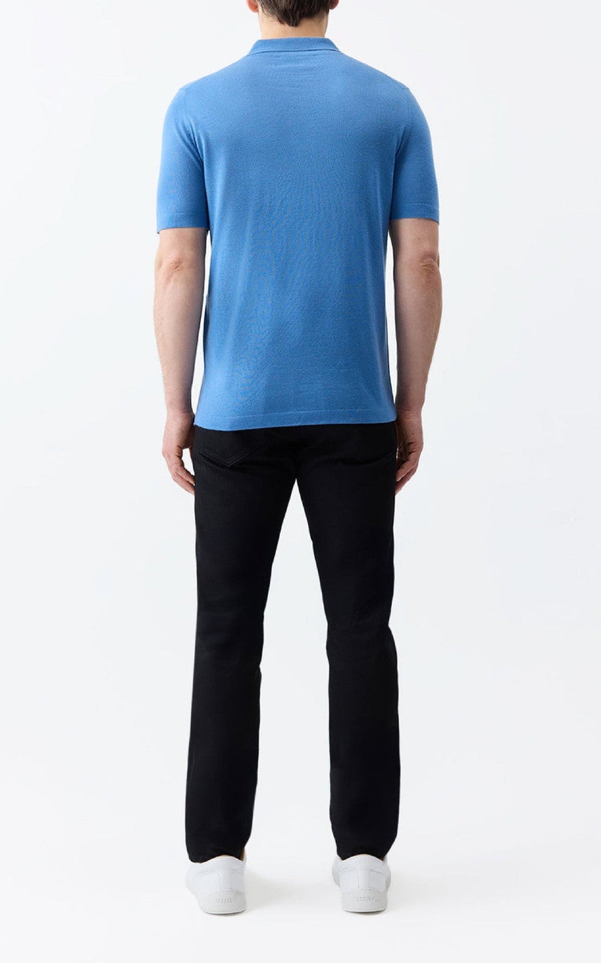 Stendhal Short Sleeve Pol en ciel soffio cachemire fil